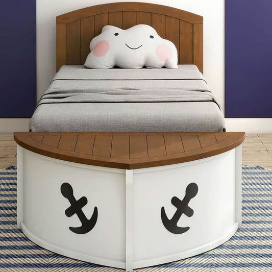 “Twin captain bed with storage drawers and trundle – kids furniture available at Kids & Baby Superstore Los Angeles serving Pasadena & Glendale