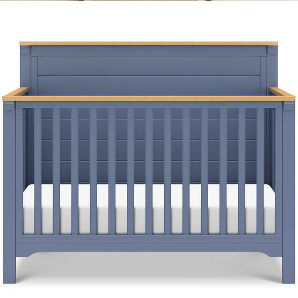 Cove Blue and Honey 4-in-1 convertible crib – Greenguard Gold nursery furniture in Los Angeles