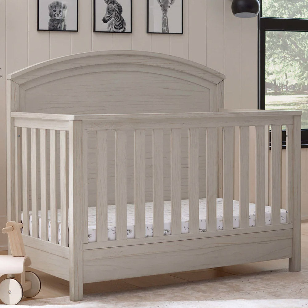 White driftwood Hemsted crib – Convertible nursery furniture Los Angeles