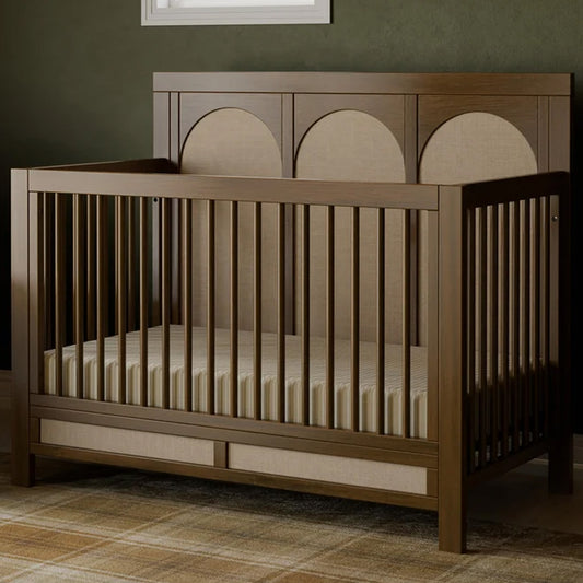 Natural Walnut Eloise 4-in-1 Convertible Crib by Kids Furniture Superstore in Los Angeles