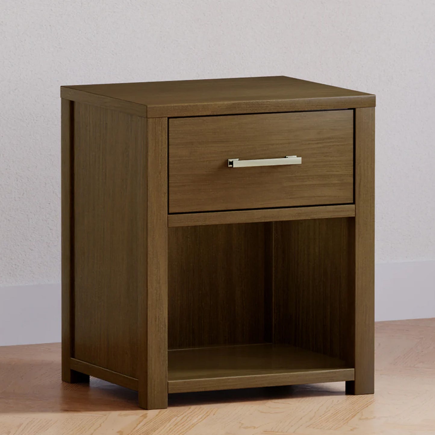 KFS-264 Traditional Nursery Nightstand with Drawer & Open Shelf