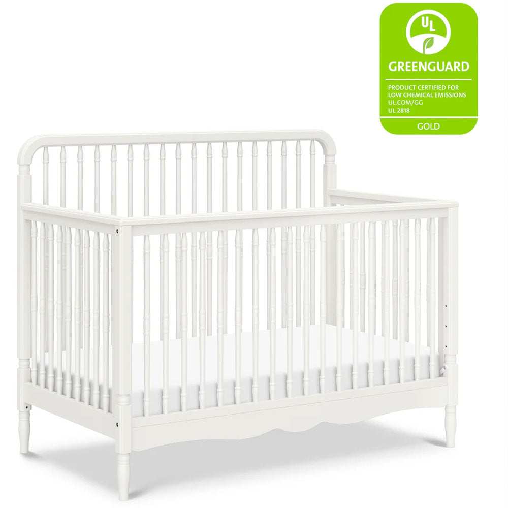 Sustainable pine Liberty crib with vintage spindle design, safe and stylish nursery furniture in Los Angeles near Glendale and Pasadena