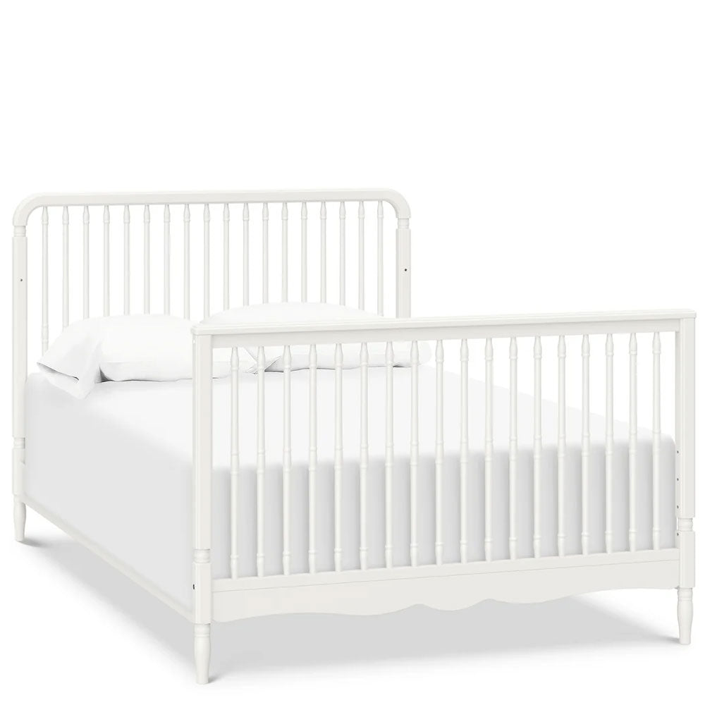 Liberty 4-in-1 Convertible Spindle Crib in white pinewood, GREENGUARD Gold certified, kids and baby furniture in Glendale