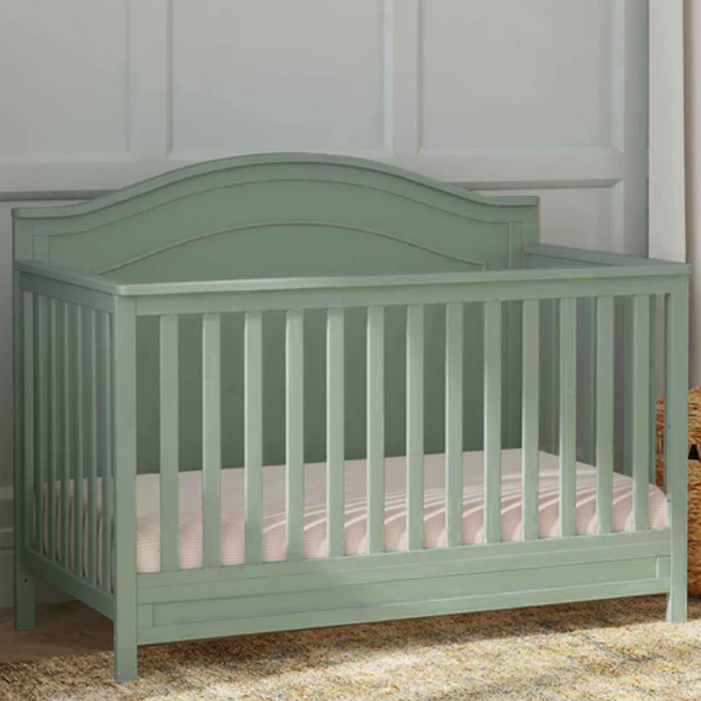 Light slate 4-in-1 convertible crib with Greenguard Gold certification – Los Angeles nursery