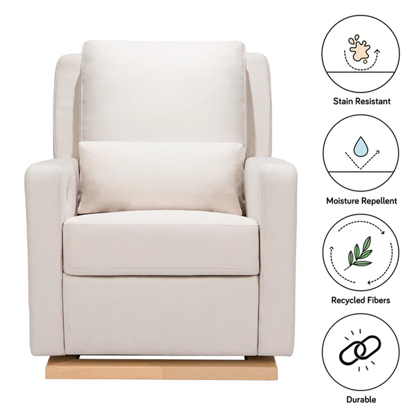 KFS-804 Premium Power Recliner Glider with Lumbar Pillow