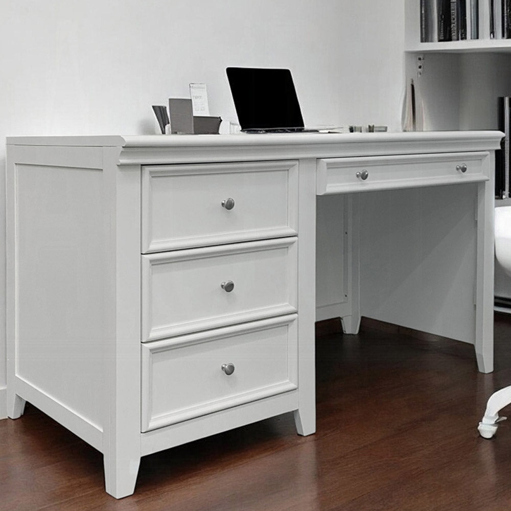 White kids writing desk with drawers for Pasadena bedrooms