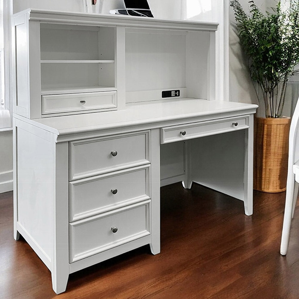 White kids writing desk with drawers for Los Angeles bedrooms