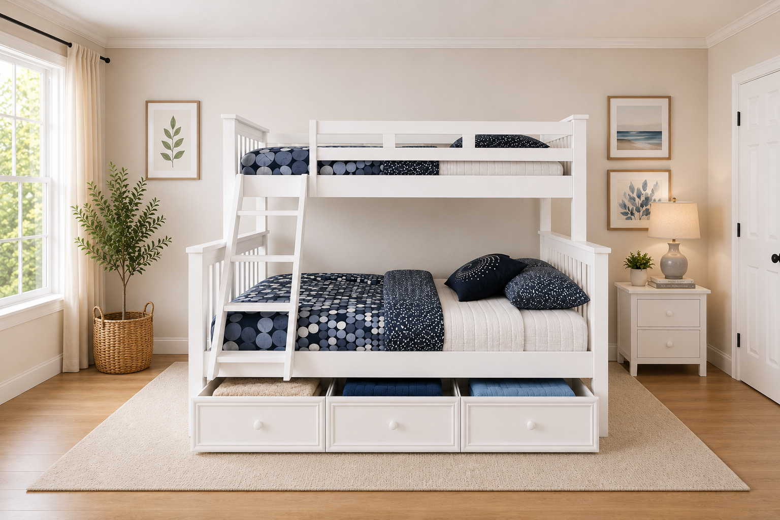 Twin over full bunk beds