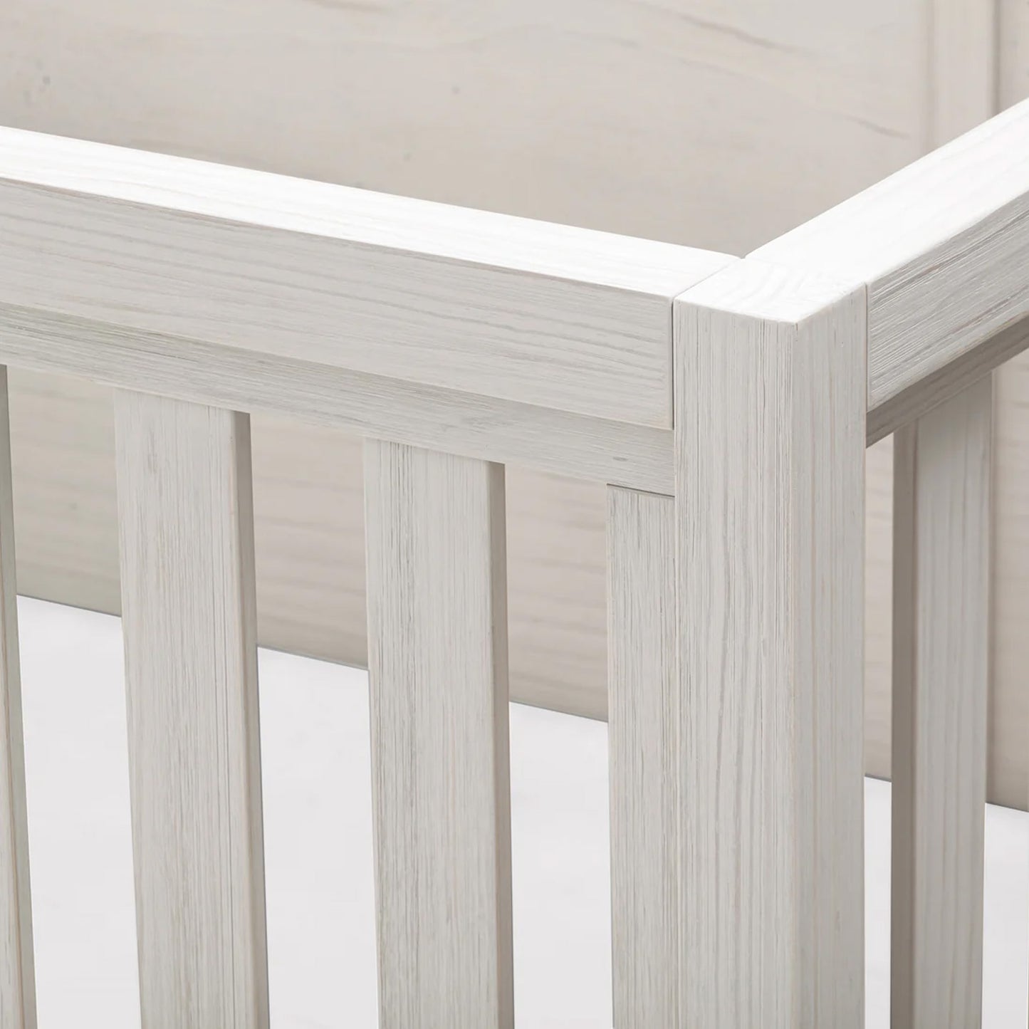 KFS-101 Modern Farmhouse 4-in-1 Convertible Crib – White Driftwood