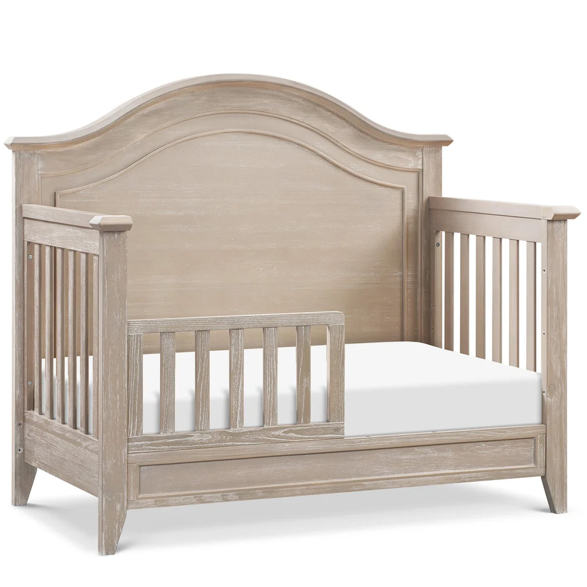 Barrow Rustic nursery crib with timeless curved headboard available at Kids Furniture Superstore in Eagle Rock, Los Angeles.
