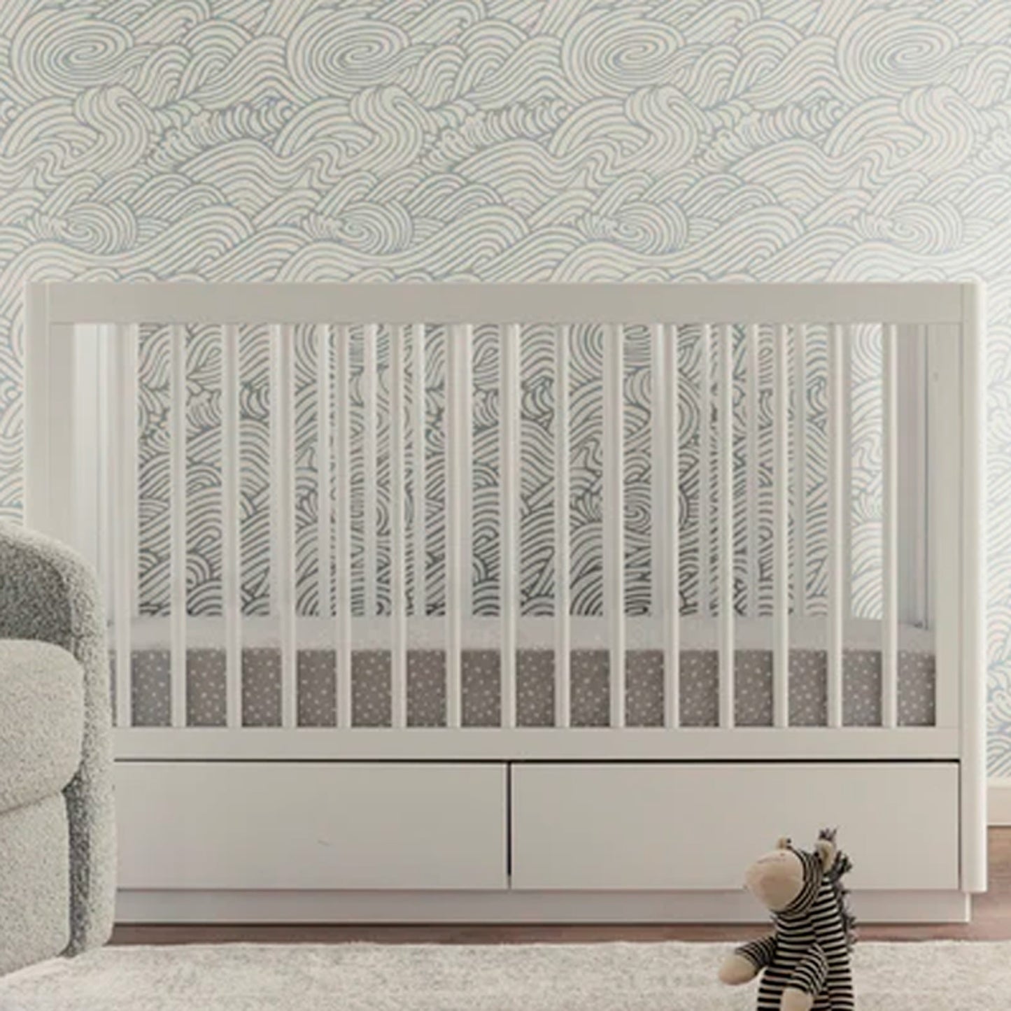 Premium Bento convertible crib for a modern nursery with GREENGUARD Gold certified construction