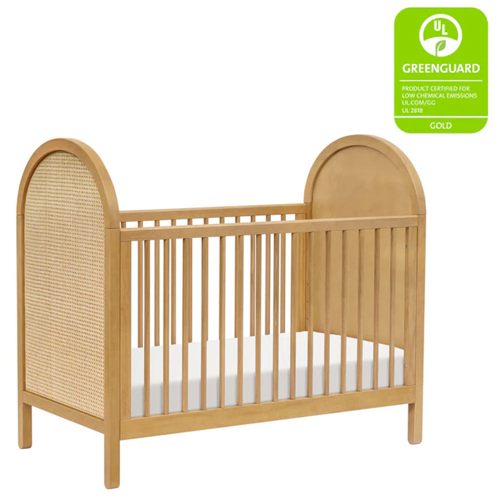 Bondi Cane 3-in-1 crib – natural cane design, GREENGUARD Gold certified convertible crib for Los Angeles families