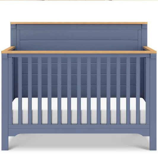 Cove Blue and Honey 4-in-1 convertible crib – Greenguard Gold nursery furniture in Los Angeles