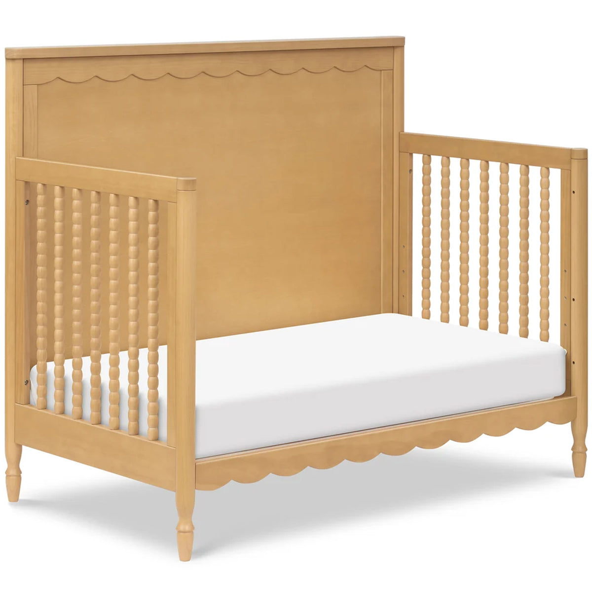 Solid wood Ambrosia 4-in-1 Convertible Crib in Honey at Kids Furniture Superstore near Glendale
