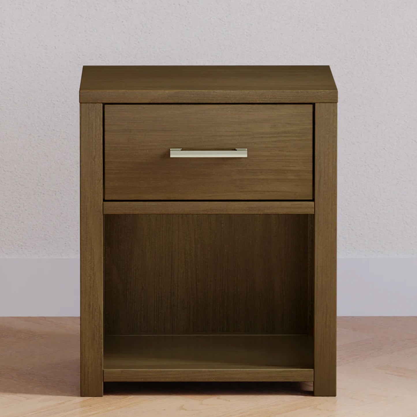 KFS-264 Traditional Nursery Nightstand with Drawer & Open Shelf