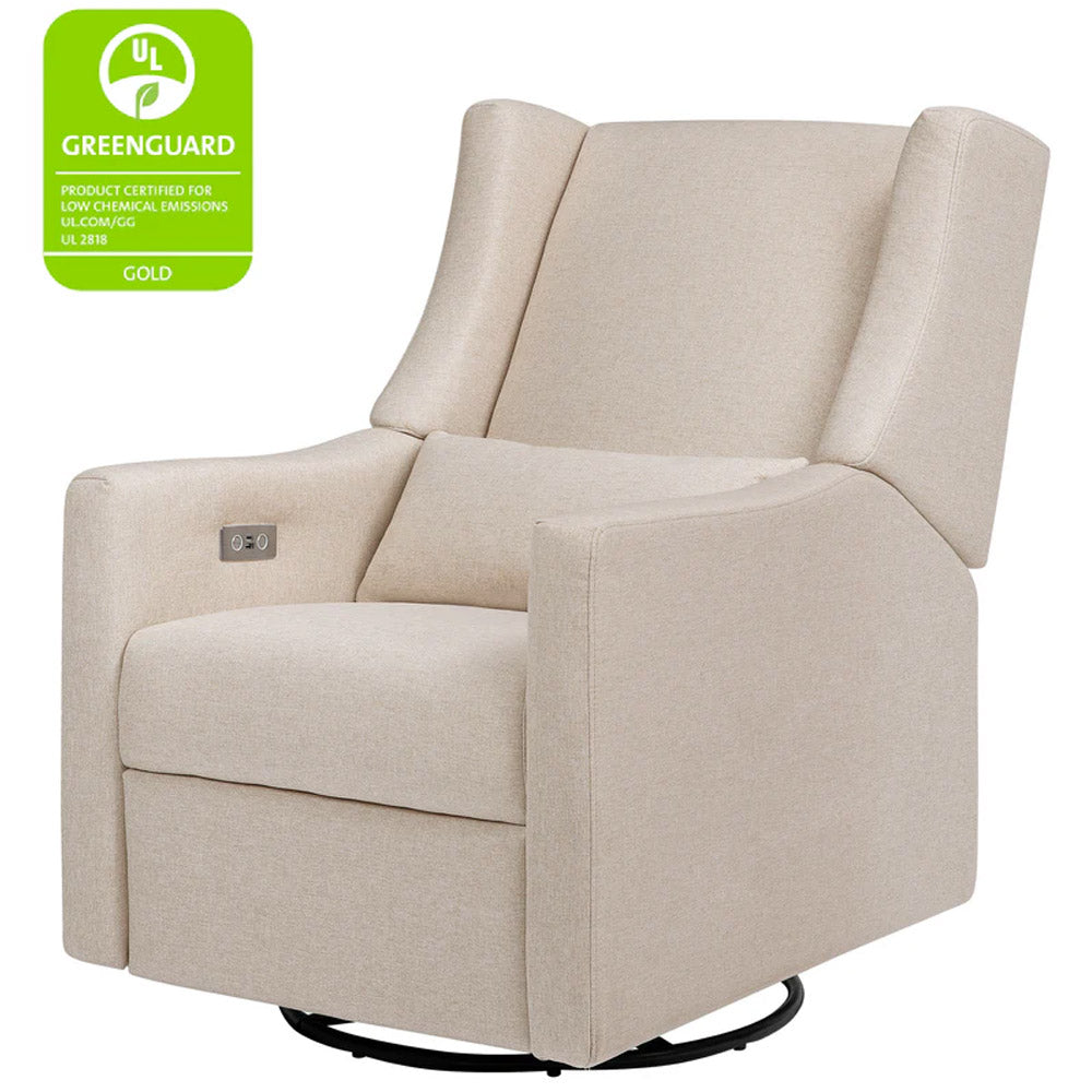 Modern gray nursery recliner with electronic controls and USB charger – Eagle Rock kids furniture