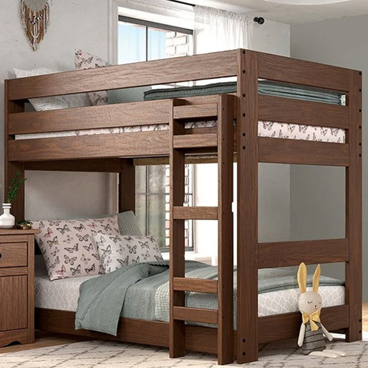Mahogany twin bunk bed with ladder in Eagle Rock, Los Angeles