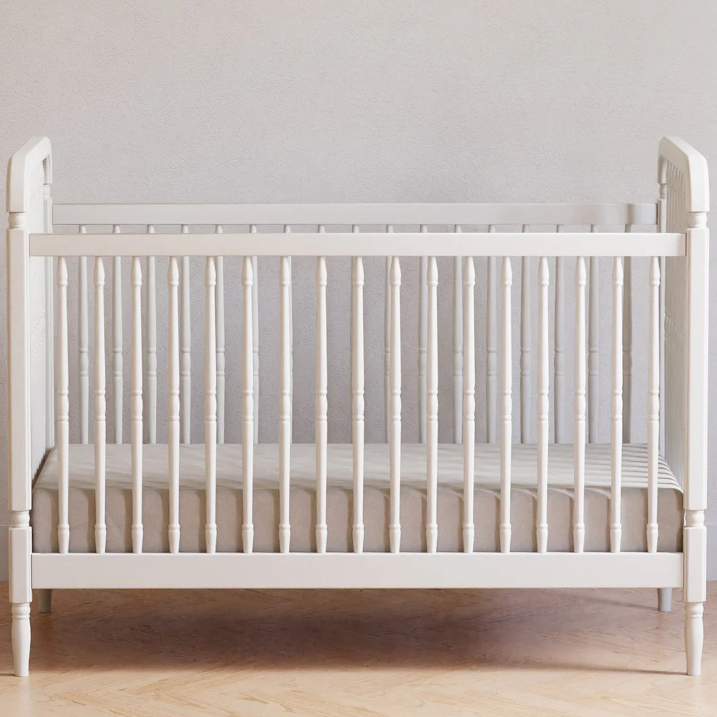Timeless spindle-style baby crib with a classic design for modern nurseries throughout Southern California
