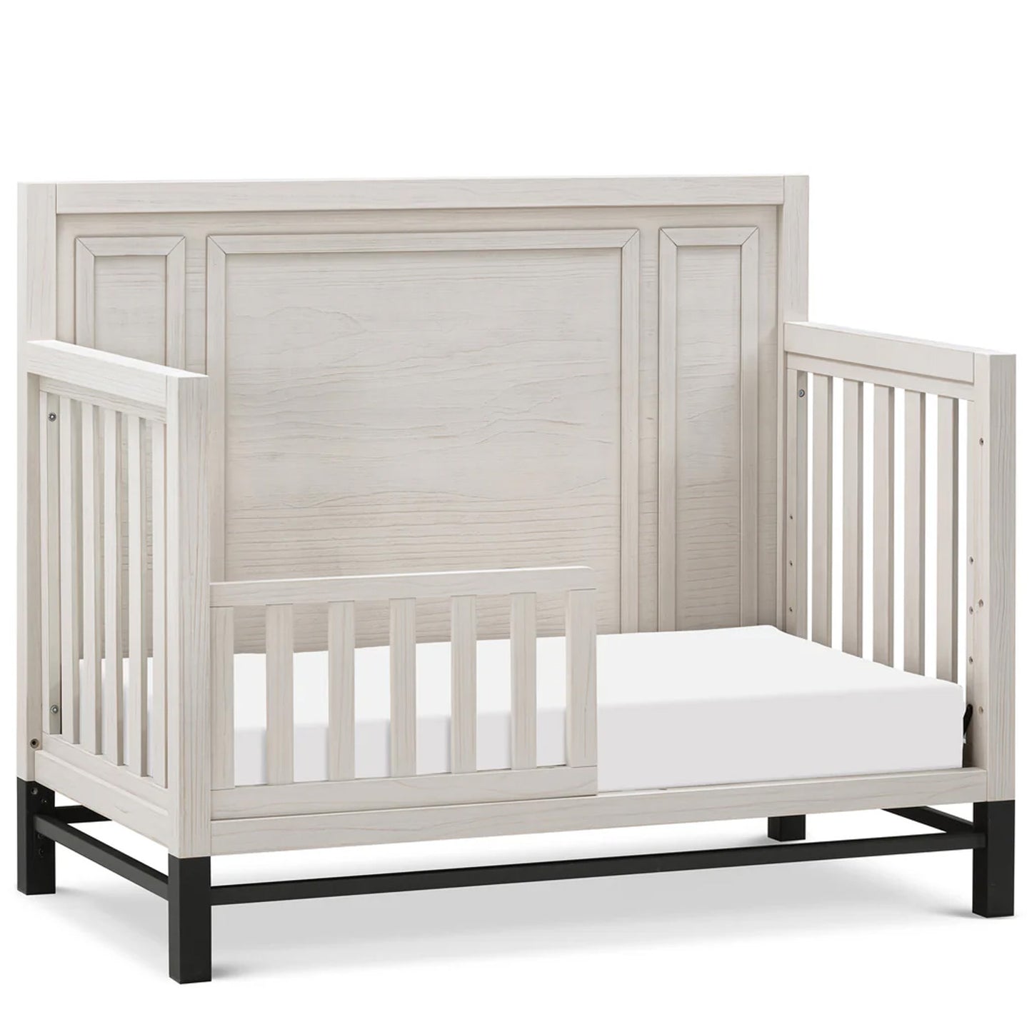 KFS-101 Modern Farmhouse 4-in-1 Convertible Crib – White Driftwood