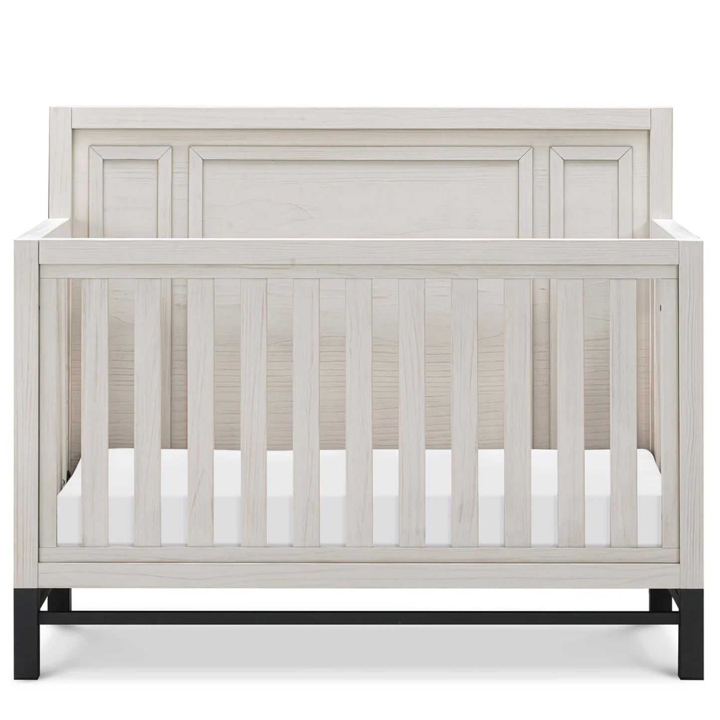 KFS-101 Modern Farmhouse 4-in-1 Convertible Crib – White Driftwood