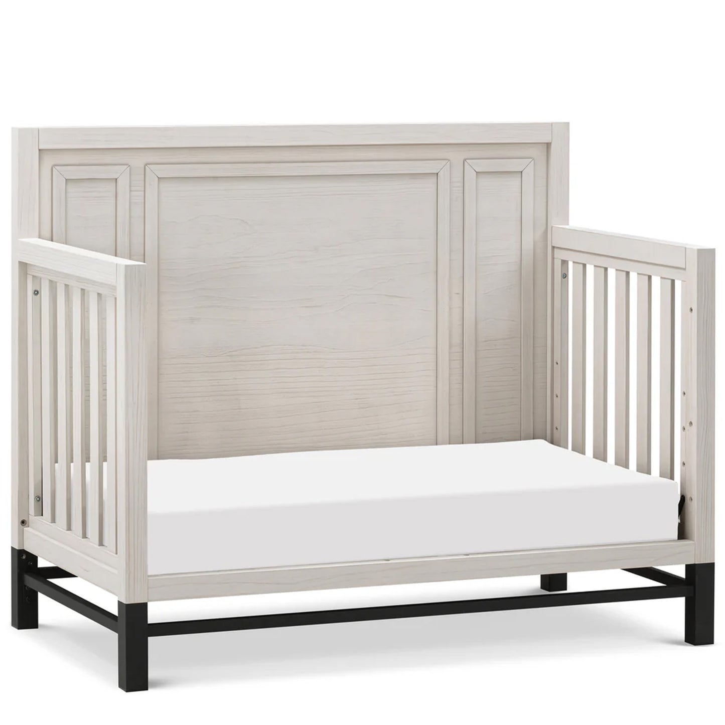 KFS-101 Modern Farmhouse 4-in-1 Convertible Crib – White Driftwood