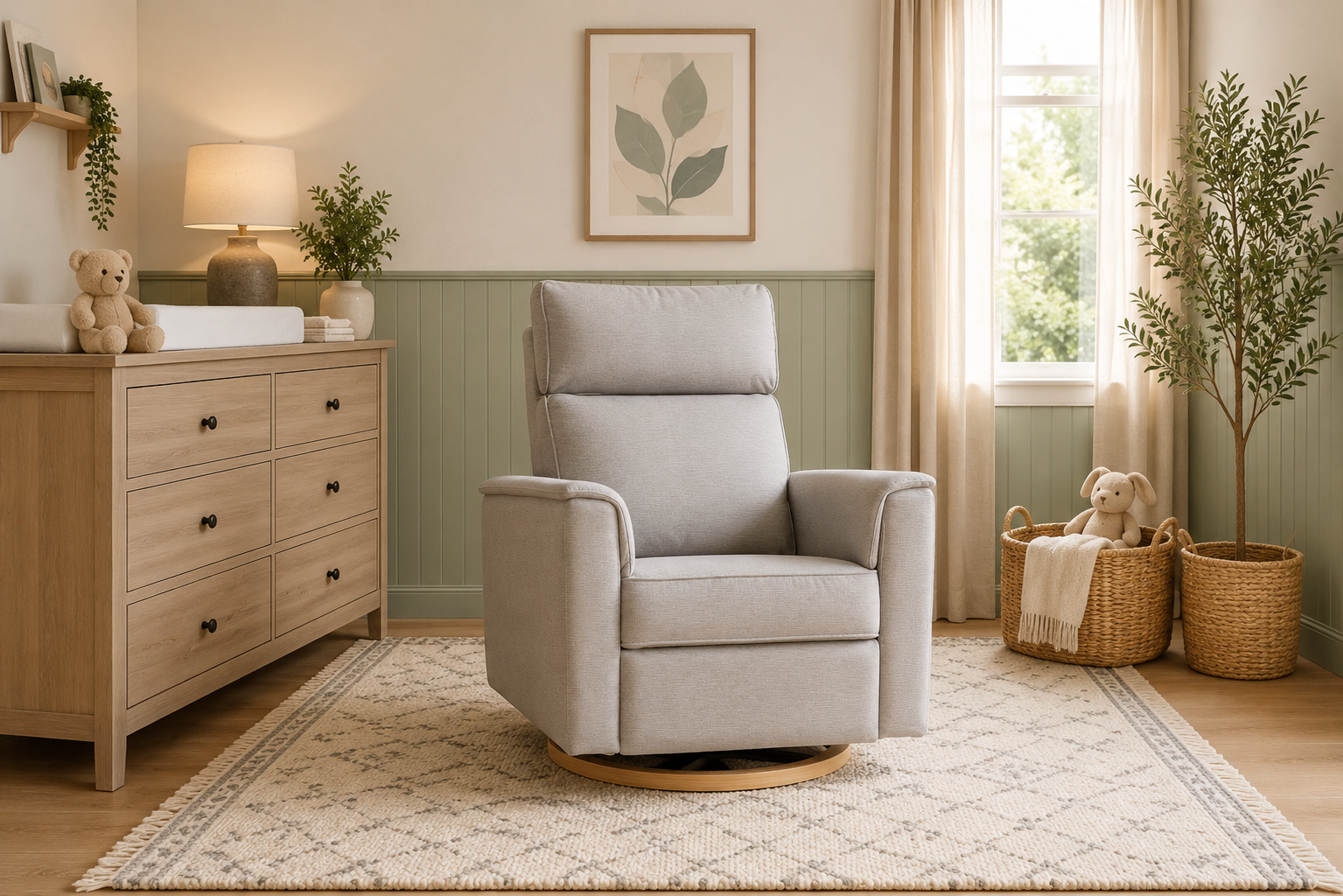 Comfortable Nursery Gliders & Recliners for Every Nursery