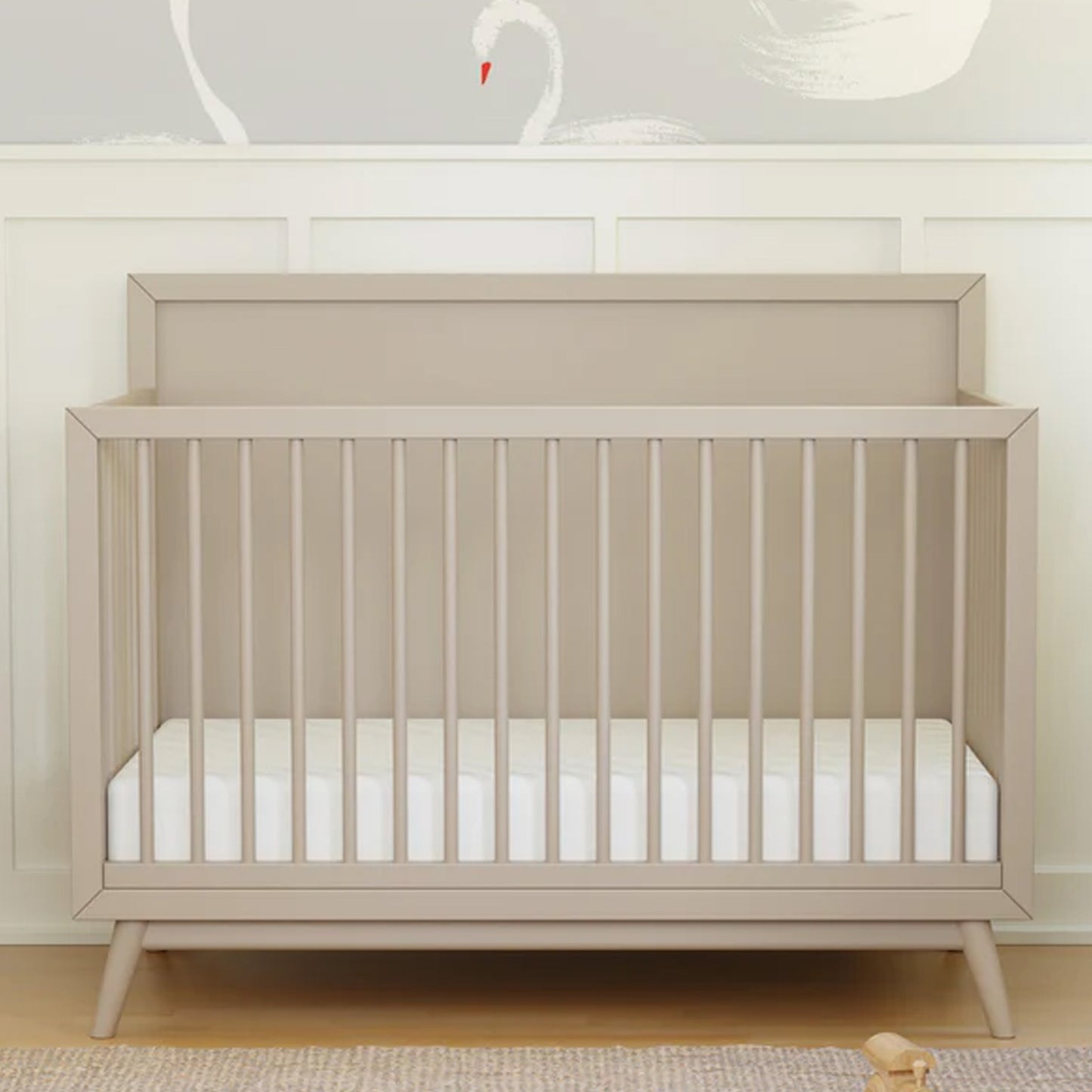Premium Palma convertible crib with GREENGUARD Gold certification for a modern nursery