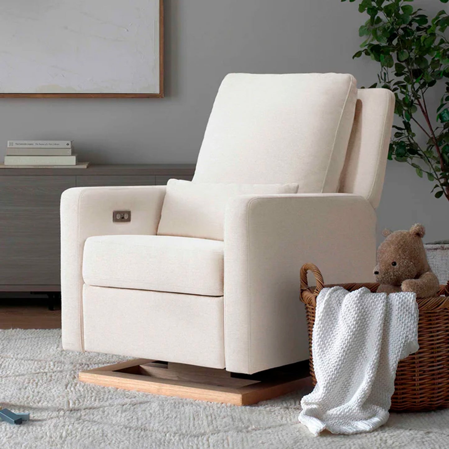KFS-804 Premium Power Recliner Glider with Lumbar Pillow