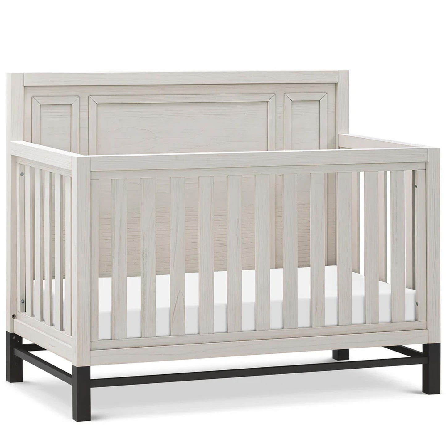 KFS-101 Modern Farmhouse 4-in-1 Convertible Crib – White Driftwood