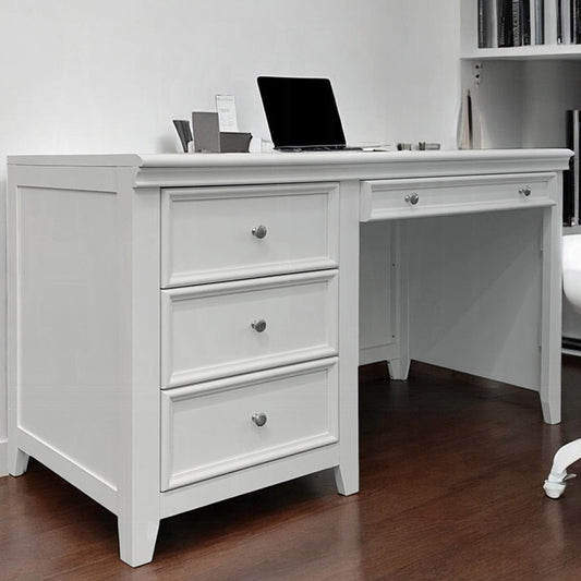 White kids writing desk with drawers for Pasadena bedrooms