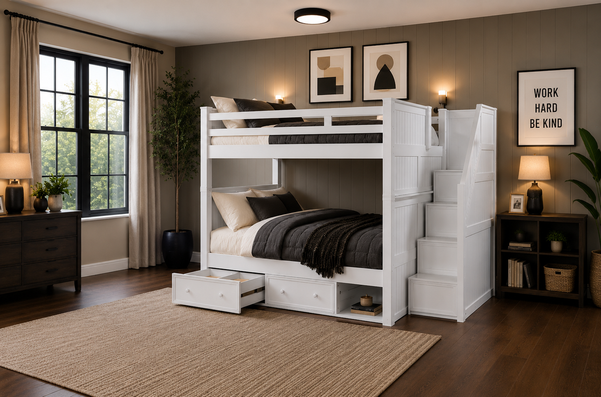 Queen Over Queen Bunk Beds